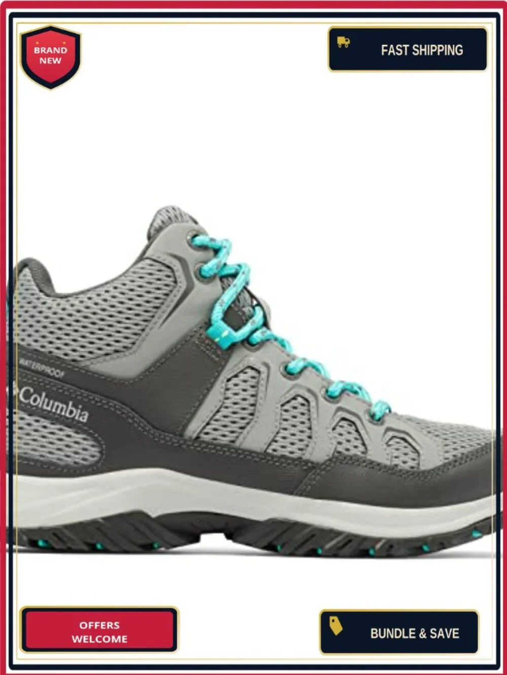 Columbia Women's Lace-Up Hiking Shoes Waterproof Winter Boots Omni-Tech